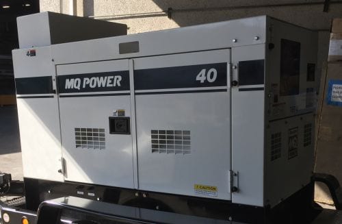 An MQ DCA40SSKU4F2 30kVa Multi Phase Super Silent Diesel Generator