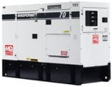 An MQ DCA70SSIU4F 70kVa Multi Phase Super Silent Diesel Generator