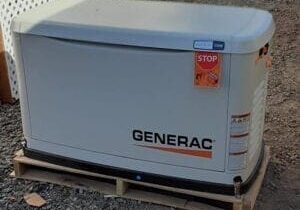 New Generac unit on wooden pallet